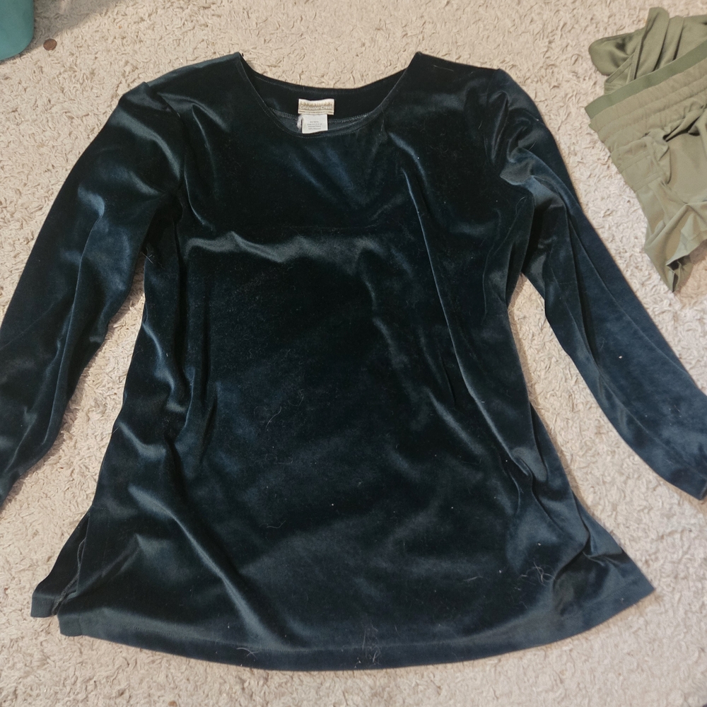 Coldwater Creek Dark Velvet Top